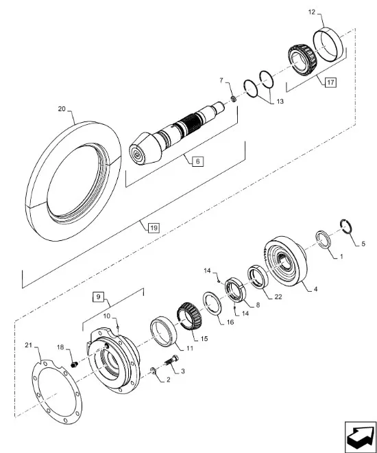 87444940 - Подшипник в сб. кон. хв. гл. пары моста задн. T8T8./Mg.